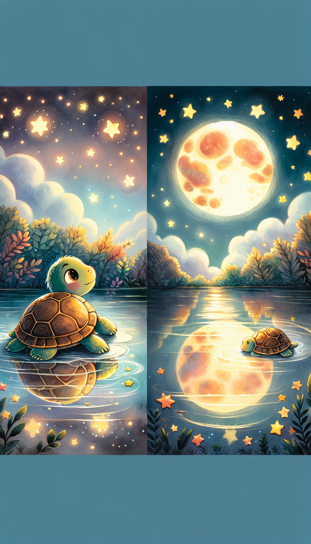 Turtle's Moonlit Journey